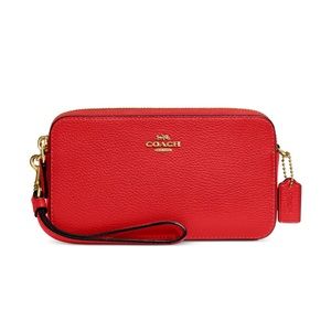 COACH B4/S POL PB LTH KCB/wristlet/crossbody/red/nwt